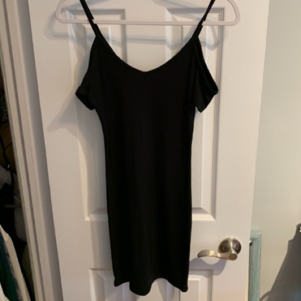 Bodycon little black dress - off the shoulder